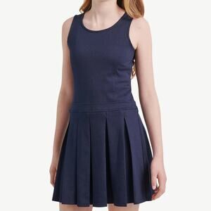 Club Monaco Dress Italian Yarn Knit Stretch Sleeveless Navy Blue Size XS / XXS